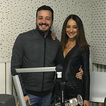 Rafael Cortez e Sabrina Parlatore no Programa Radar