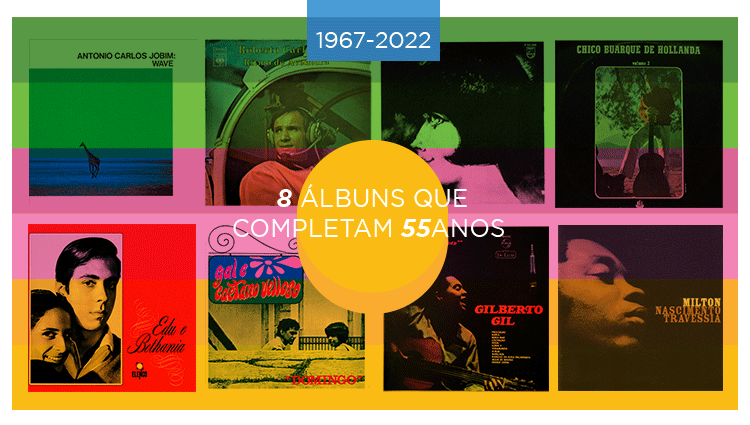 Oito discos que completam 55 anos em 2022
