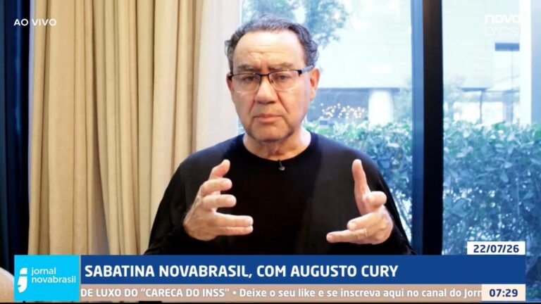 Augusto Cury defende “pacto nacional” e semipresidencialismo em sabatina da Novabrasil