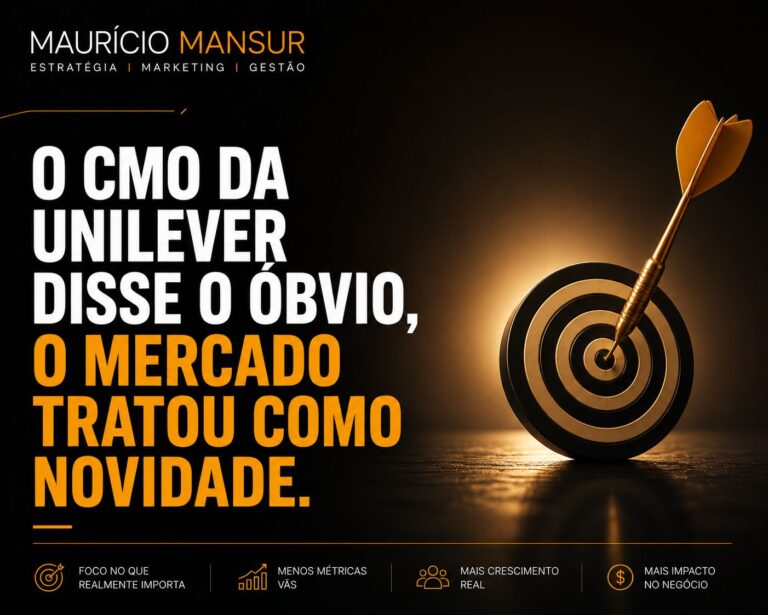 Mansur: “O CMO da Unilever disse o óbvio. O mercado tratou como novidade”